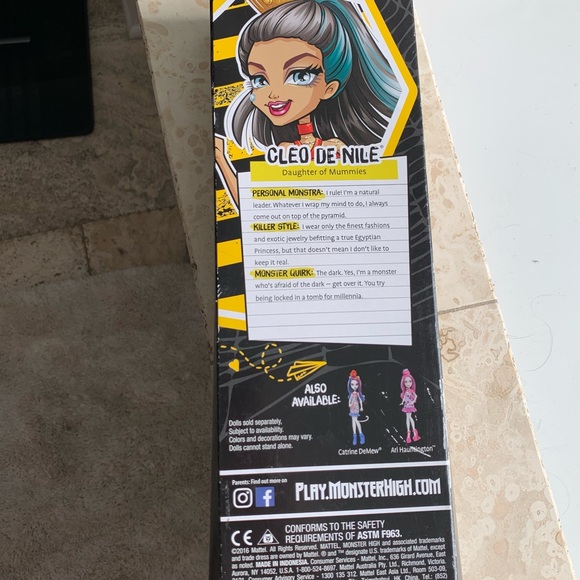 Mattel Monster High Doll Cleo De Nile Daughter of Mummies 2016 Retired - Picture 7 of 7